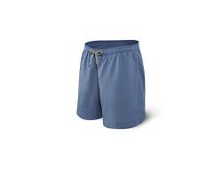 SAXX Underwear Co. Badeshorts - Cannonball 2N1 Lange Badehose Mit Taschen - Boardshorts Mit Mesh-Innenschuh Herre, Dunkler Denim, Medium von SAXX Underwear Co.