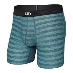 Saxx Herrenunterwäsche - Droptemp Kühlendes Mesh - Herren Boxershorts mit integrierter Pouch Support, Herrenunterwäsche, Washed Teal Heather, M von SAXX Underwear Co.