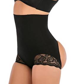 SAYFUT 328 Damen Taillenmieder Gürtel Bauch Schlanker Sexy Tanga Panty Shapewear, Schwarz (Hüftumfang), M-L von SAYFUT