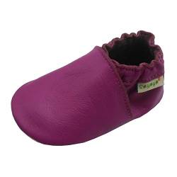 SAYOYO Kleinkindschuhe Weichbesohlte Mit Wildledersohlen Für Baby Anfänger Babyschuhe,17/18 (0-6) S Monate,Purple von SAYOYO