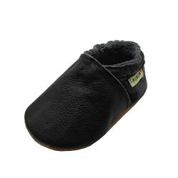 SAYOYO Weichersohlen Babyhausschuhe Lauflernschuhe das Kind Jungen & Mädchen Krabbelschuhe 21/22 (12-18) L Monate, Schwarz von SAYOYO