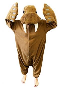Walross Onesie Kigurumi Einteiler Onesie Kostüm Jumpsuit | SAZAC Kigurumi | für Kinder und Erwachsene | One Size Fits All (155 – 180 cm) von SAZAC