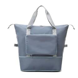 Herren-Canvas-Reisetasche, Damen-Handtasche, Gepäcktasche, Outdoor-Aufbewahrungstasche, große Kapazität, Gepäcktasche (Color : Blue B, Size : 1 Piece) von SBTRKT