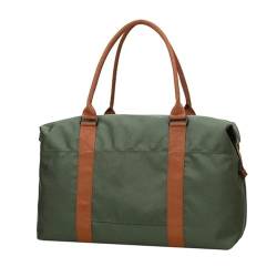 Mode große Reisetasche Damen Handtasche Canvas Umhängetasche Damen Reisetasche (Color : Green L, Size : 1 Piece) von SBTRKT