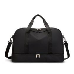 Reisetaschen for Herren und Damen, Sport-Tragetaschen, Handtaschen for das Fitnessstudio (Color : Black, Size : 49x32x25cm) von SBTRKT
