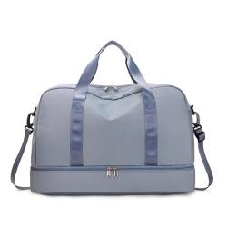 Reisetaschen for Herren und Damen, Sport-Tragetaschen, Handtaschen for das Fitnessstudio (Color : Blue, Size : 49x32x25cm) von SBTRKT