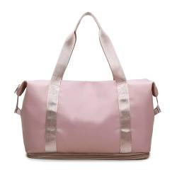 Tragetasche, Reisetasche, Sport- und Fitnessgeräte-Einkaufstasche, Damen-Einkaufstasche mit großem Fassungsvermögen (Color : Pink, Size : 41x28x21cm) von SBTRKT