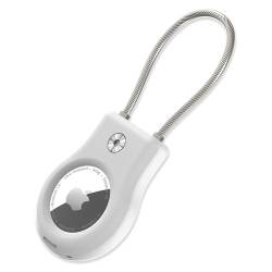 SCALLOP Airtag Schlüsselanhänger, Airtag anhänger mit Drahtkabel stabiler Schutz,Airtag hülle kompatibel mit Apple Airtag für Schlüsselanhänger, Schlüssel, Gepäck von SCALLOP