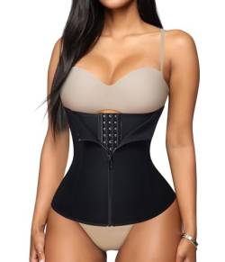 SCARBORO Fajas Unterbrustkorsett, Taillenmieder, Trainer für Frauen, Bauchkontrolle, Bodyshaper, Shapewear nach der Geburt, Schwarz, Large von SCARBORO