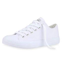 SCARPE VITA Damen Sneakers Stoffschuhe Spitze Sportschuhe Freizeit Schuhe Weiss White 45 von SCARPE VITA