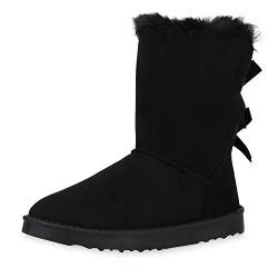 SCARPE VITA Damen Stiefeletten Schlupfstiefeletten Warm Gefütterte Stiefel Winter Boots Schuhe Schlupfstiefel 187875 Schwarz Black Black 39 von SCARPE VITA