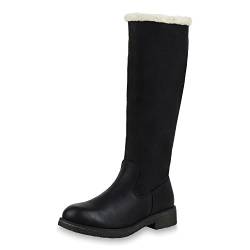 SCARPE VITA Damen Winterstiefel Warm Gefütterte Stiefel Winter Boots Kunstpelz 152541 Schwarz Schwarz 38 von SCARPE VITA