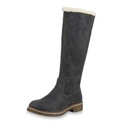 SCARPE VITA Damen Winterstiefel Warm Gefütterte Stiefel Winter Boots Kunstpelz 152545 Grau Grau Total 40 von SCARPE VITA