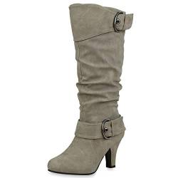 SCARPE VITA Elegante Damen Stiefel Warm Gefütterte Winter Boots Schuhe165425 Hellgrau 36 von SCARPE VITA