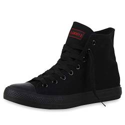 SCARPE VITA Herren High Top Sneakers Schnürer Sportschuhe 165790 Schwarz Schwarz Lucky 36 von SCARPE VITA