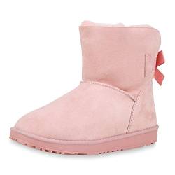 SCARPE VITA Warm Gefütterte Damen Stiefeletten Schlupfstiefel Boots Schuhe 153049 Rosa Warm Gefüttert 39 von SCARPE VITA