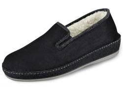 SCHAWOS Herren Filz Hausschuh 6070 warm gefüttert Schurwolle mit Fußbett feste Sohle rutschhemmend (Schwarz, eu_footwear_size_system, adult, men, numeric, medium, numeric_41) von SCHAWOS