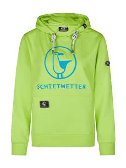 SCHIETWETTER Damen Hoodie Gerti, Kapuzenpullover, modisch, kuschelig Lime/azuro 44 von SCHIETWETTER