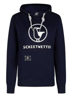 SCHIETWETTER Damen Hoodie Gerti, Kapuzenpullover, modisch, kuschelig Navy/White 48 von SCHIETWETTER