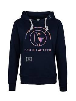 SCHIETWETTER Damen Hoodie Tamara, Kapuzenpullover, Sweater, Sweatshirt, Kapuzenhoodie, modisch, 3D-Prägedruck, bequem Navy 46 von SCHIETWETTER