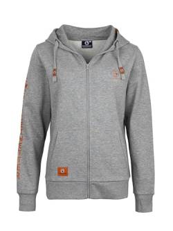 SCHIETWETTER Damen Sweatjacke Lara, Kapuzenjacke, unifarben, bequem, modisch grey melange 42 von SCHIETWETTER