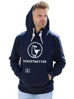 SCHIETWETTER Herren Hoodie Michael, Kapuzenpullover, Sweater, Kapuzenhoodie, Sweatshirt, warm, kuschelig, gemütlich Navy/White 4XL von SCHIETWETTER