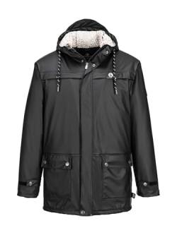 SCHIETWETTER Herren Regenjacke Dampfwalze Daniel, Friesennerz, Winterjacke, Regenmantel, Regenparka, gefüttert, wasserdicht, winddicht, verschweißte Nähte black 3XL von SCHIETWETTER