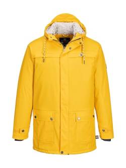 SCHIETWETTER Herren Regenjacke Dampfwalze Daniel, Friesennerz, Winterjacke, Regenmantel, Regenparka, gefüttert, wasserdicht, winddicht, verschweißte Nähte yellow XL von SCHIETWETTER