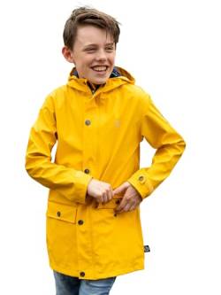 SCHIETWETTER Jungs Regenjacke Augenklappe Paxton, Friesennerz, verschweißte Nähte yellow 176 von SCHIETWETTER