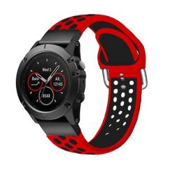 SCHIK 26 mm Sport-Silikon-Uhrenarmband für Garmin Fenix 6X, 6 Pro, 5X, 5 Plus, 3HR 935, 945, 22 mm, einfaches Anbringen, Schnellverschluss-Armbänder, 22mm Fenix 5 5Plus, Achat von SCHIK