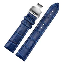 SCHIK Uhrenarmband aus echtem Leder, für Damen und Herren, für Citizen Rossini, 12, 14, 16, 18, 19, 20, 21, 22, 23 mm, Blau, 21 mm, Achat von SCHIK