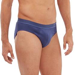 SCHÖLLER Herren Slip mit Webgummibund 3er Pack l 872-415 l Größe 5 (M) l Farbe Blau von SCHÖLLER