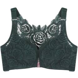 BH mit Frontverschluss für Damen Spitze hinten Push Up Ungepolsterter bügelfreier Bralette-BH von SCOCCA