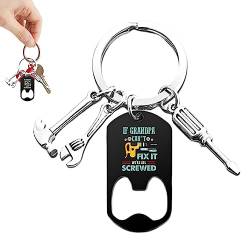Papa Schlüsselanhänger | Schraubendreher Schlüsselanhänger,Verstellbarer Mini-Handwerkzeug-Schlüsselanhänger aus Edelstahl, DIY-Werkzeug, Auto-Schlüsselanhänger, Geschenke für Papa, Scoovy von SCOOVY