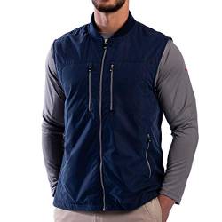 SCOTTeVEST Herren 101 Reiseweste | 9 verdeckte Taschen | Anti-Pickpocket - Blau - X-Large von SCOTTeVEST