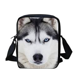 SCRAWLGOD Kuriertaschen für Kinder, Kinder, Jungen, Geschenke für den Schulanfang, Umhängetasche, Outdoor-Sport, Reisehandtaschen, Husky-Hund, Einheitsgröße von SCRAWLGOD