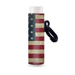 SCRAWLGOD Lippenstift-Etui mit amerikanischer Flagge, 1 Stück, Lippenbalsam-Halter, Schlüsselanhänger, Clip, Lippenstift-Etui für Reisen, perfektes Geschenk für Familie, Freunde von SCRAWLGOD