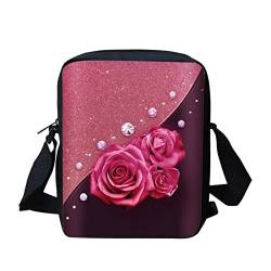 SCRAWLGOD Messenger Bags for Women Mini Handbag Shoulder Bag Daily School Crossbody Bag for Teens Girls, Rosa, Einheitsgröße von SCRAWLGOD