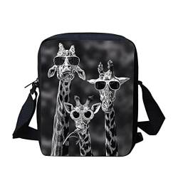 SCRAWLGOD Messenger Bags for Women Mini Handtasche Shoulder Bag Daily School Crossbody Bag for Teens Girls, giraffe, Einheitsgröße von SCRAWLGOD