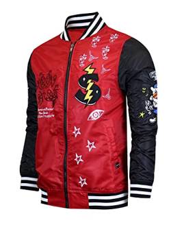 SCREENSHOT Hip-Hop Urban NYC Fashion Bomberjacke – Modern Outdoor Lightweight Streetwear Graffiti Print Zip Up Top - - Large von SCREENSHOT