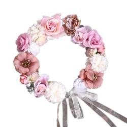 Braut-Stirnbänder mit Blumenmuster, Blumengirlanden, Haarkranz, Brautblume für Hochzeit, Blumen-Stirnbänder für Mädchen von SCUDGOOD