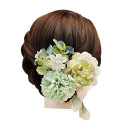 Dekorative Hortensien-Blumen-Haarspange mit Fransen, Haarnadel für Damen, chinesisches Kostüm, Haarstyling-Werkzeug, Frauenkamm für Partys, Hochzeiten von SCUDGOOD