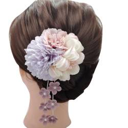 Hortensien-Haarnadel mit Fransen, Blumen-Haarspange, weibliche Haardekoration, elegantes chinesisches Kostüm, Haarkamm für Damen und Mädchen von SCUDGOOD