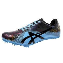 SDEQA Spikes Leichtathletik Herren Mittelstrecken Laufschuhe Laufschuhe rutschfeste Turnschuhe Für Sprint Herren Kinder und Damen Atmungsaktiv und bequem,Schwarz,35 EU von SDEQA