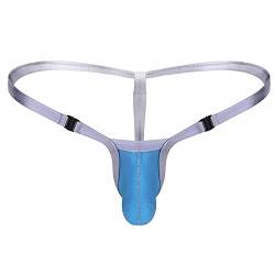 Herren Sportunterwäsche Herren Bikini Low Rise Stretch Open Butt G-String Jockstraps Gay Hot Sissy Sexy Unterwäsche mit Bu Blau von SDGTMYJSY