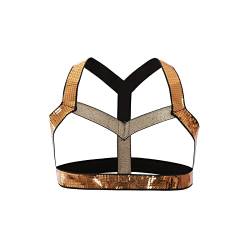 SDGTMYJSY Herren Tangas Jockstrap Sport Unterwäsche Body Harness Männer Bondage Fetisch Brustgeschirr Sexy Goldene Breite Schulte von SDGTMYJSY