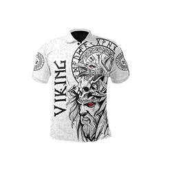 Viking Armor Phoenix Dragon Tattoo 3D Full Printed Poloshirt, Herren Kragen Kurzarm Street Wear Casual Tee von SDSVFG