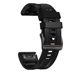 SDUTIO 22 x 26 mm Smartwatch-Armbänder für Garmin Fenix 7 7X 6 6X Pro 5X 5 Plus 3 HR 935 Enduro Schnellverschluss-Leder-Silikonarmband, 22mm Fenix 6 6Pro, Achat von SDUTIO