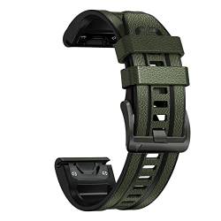 SDUTIO 22 x 26 mm Smartwatch-Armbänder für Garmin Fenix 7 7X 6 6X Pro 5X 5 Plus 3 HR 935 Enduro Schnellverschluss-Leder-Silikonarmband, 26 mm, Achat von SDUTIO