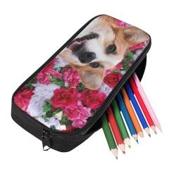 SEANATIVE Federmäppchen, Organizer, Stifttasche, Grundschule, Studenten, Schreibwaren-Tasche für Kinder, Mädchen, Jungen, Haustier Hund, Taschen-Organizer von SEANATIVE